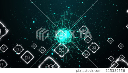 Image of 6g text over network of connections 115389556