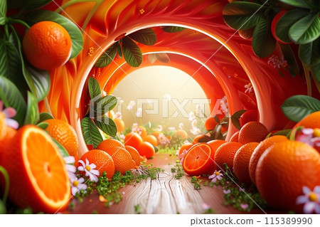 arch of oranges arch of oranges 115389990