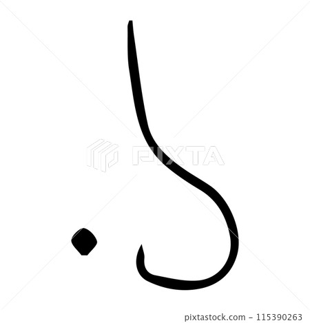 The vector element is part of the nose face The vector element is part of the nose face 115390263