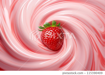 Pink yogurt wave Pink yogurt wave 115390409