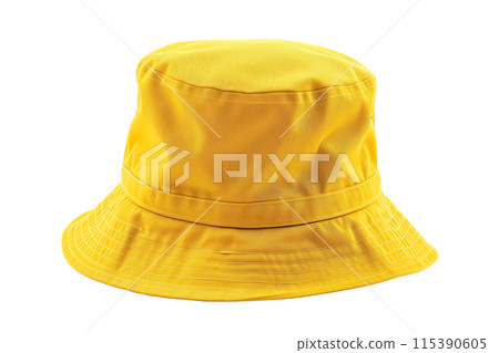white bucket hat isolated on white 115390605