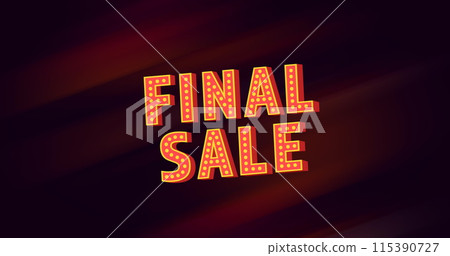 Image of final sale over dark red waves on black background Image of final sale over dark red waves on black background 115390727
