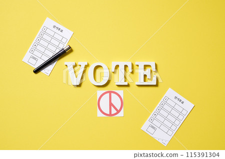 Ballots and election stamps around the English spelling of the boat Ballots and election stamps around the English spelling of the boat 115391304