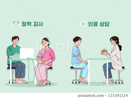 Hearing test and medical consultation Hearing test and medical consultation 115391324