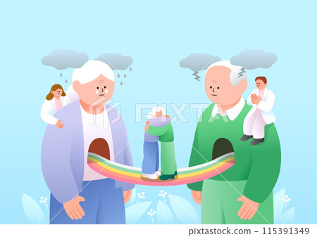 Elderly couple's depression and marital relationship recovery clinic Elderly couple's depression and marital relationship recovery clinic 115391349