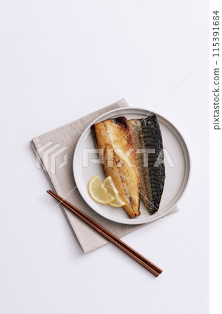 a delicious grilled mackerel a delicious grilled mackerel 115391684