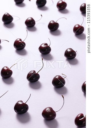 cherries with regularly arranged taps 115391856