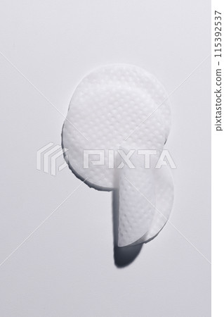 Some circular toner pads on a white background Some circular toner pads on a white background 115392537