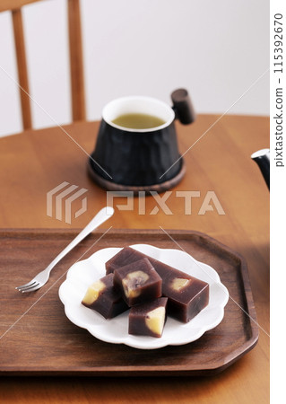 Bam Yanggang Dessert and Tea on the Table 115392670