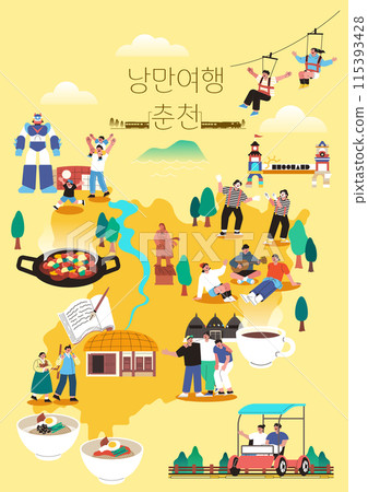 Domestic travel destination, romantic travel, Chuncheon 115393428