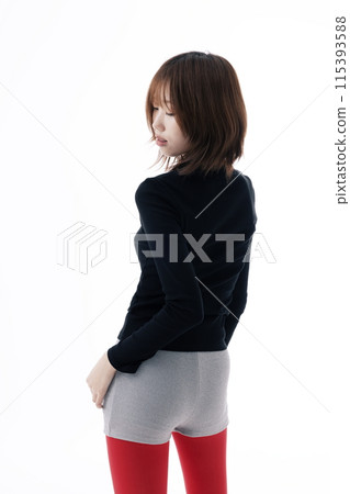 Korean Woman in Micro Shorts Costume Korean Woman in Micro Shorts Costume 115393588