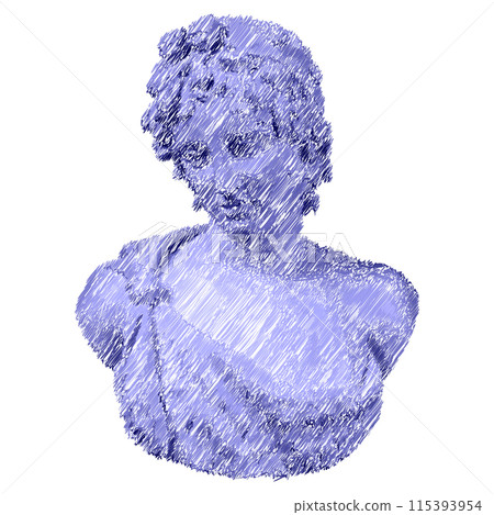 Heads Greek ancient sculpture, mystic. hand drawn illustrations of antique statues in trendy bohemian style Heads Greek ancient sculpture, mystic. hand drawn illustrations of antique statues in trendy bohemian style 115393954