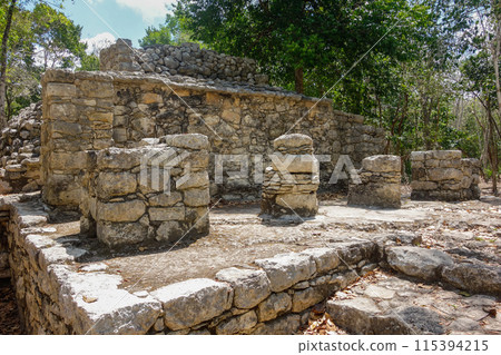 Coba ruins archaeological site. Ancient Mayan Ruins in Mexico 115394215