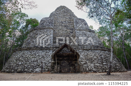 Coba ruins archaeological site. Ancient Mayan Ruins in Mexico 115394225