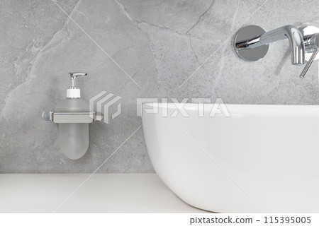 Modern Soap Dispenser and Bathroom Sink 115395005