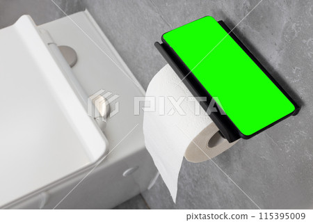 Smartphone on Toilet Paper Holder 115395009