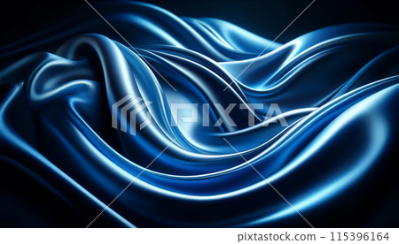Blue silk background material 115396164
