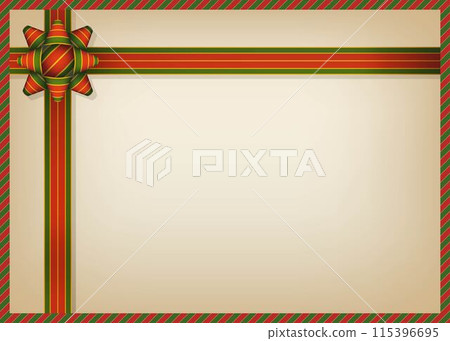 絲帶包裹風格框架,聖誕彩帶,復古風格背景 絲帶包裹風格框架,聖誕彩帶,復古風格背景 115396695