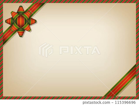 絲帶包裹風格框架,聖誕彩帶,復古風格背景 絲帶包裹風格框架,聖誕彩帶,復古風格背景 115396696
