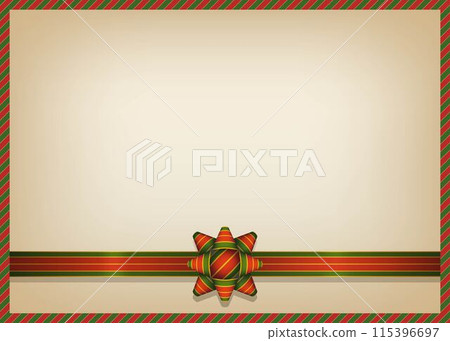 絲帶包裹風格框架，聖誕彩帶，復古風格背景 115396697
