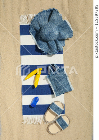 The concept of summer holidays, a place to rest on the beach. 115397295