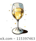 Glass of champagne 115397463
