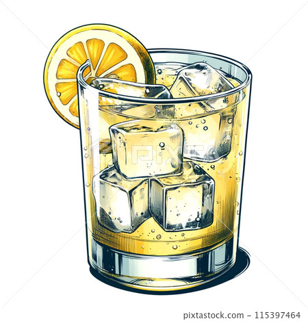 Highball with lemon 115397464