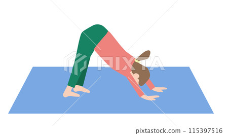 Yoga pose illustration 115397516