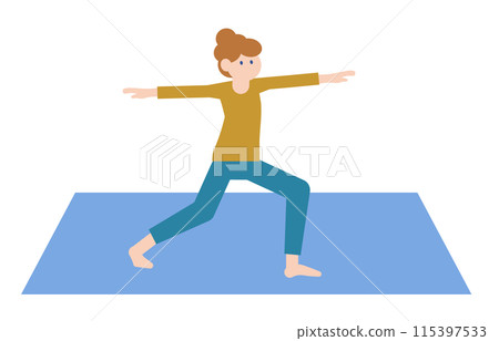 Yoga pose illustration 115397533