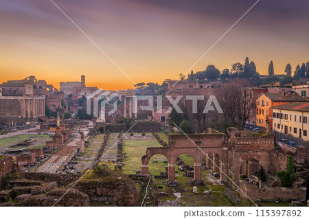 Rome, Italy at the historic Roman Forum Ruins Rome, Italy at the historic Roman Forum Ruins 115397892