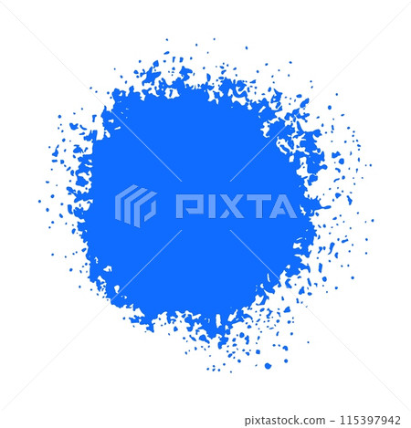 Hand drawn blue crayon powder explosion 115397942