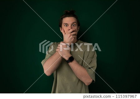 Surprised Man Looking Surprised Man Looking 115397967