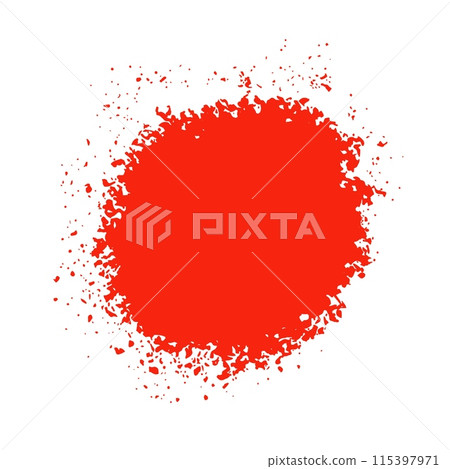 Hand drawn red crayon powder explosion 115397971