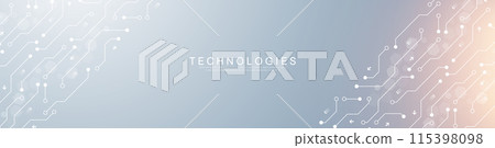 Abstract background with technology circuit board texture. Modern electronic motherboard texture. Engineering and communication concept for header, web banner, website, presentation. Abstract background with technology circuit board texture. Modern electronic motherboard texture. Engineering and communication concept for header, web banner, website, presentation. 115398098