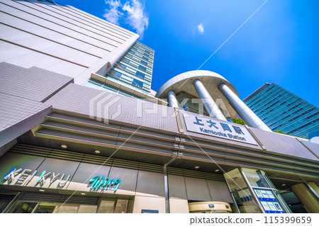 Yokohama cityscape in June, Japan. View of Kamiooka Station and other areas = 3rd 115399659