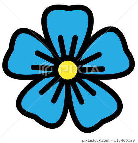 Flax Flower icon. Linen sign. Flaxseed seed symbol. flat style. 115400189