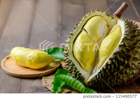 lava Durian Sisaket, it is grown in an ancient volcanic area, king of fruits 115400577