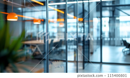 Abstract blurred background chairs in hotel luxury lobby 115400801