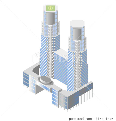 等距插圖“東京大廈”排列起來就成為一座城市 115401246