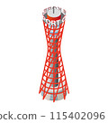 Isometric illustration of "Kobe Port Tower" that becomes a city when arranged 115402096