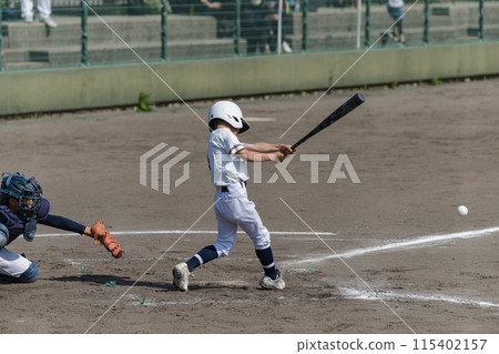 Boys' baseball game landscape Boys' baseball game landscape 115402157