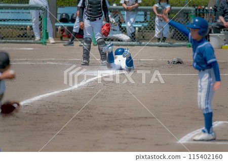 Boys' baseball game landscape Boys' baseball game landscape 115402160