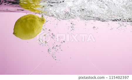 Fresh fruit falling into the water. Organic fruits for making effective juices for dieting. Fresh fruit falling into the water. Organic fruits for making effective juices for dieting. 115402397