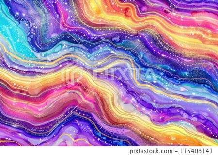 Ai generated Abstract vibrant multicolor paint background. Abstract colorful painted texture 115403141