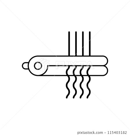 Hair Straightener line icon Hair Straightener line icon 115403182