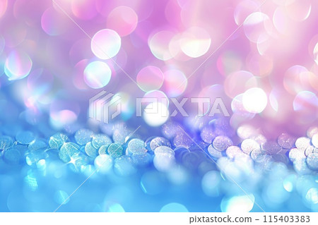 Ai generated Abstract festive light blue background with splash of multicolored pastel sparkle confetti 115403383
