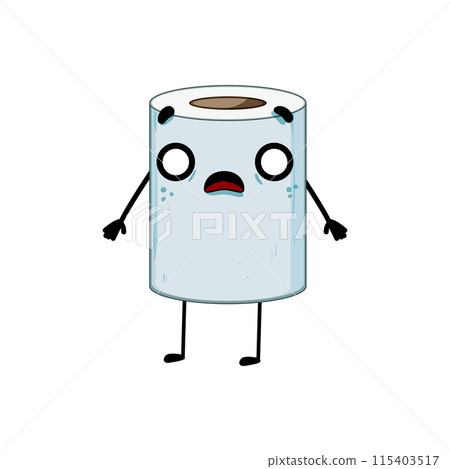 tissue toilet paper character cartoon vector illustration tissue toilet paper character cartoon vector illustration 115403517