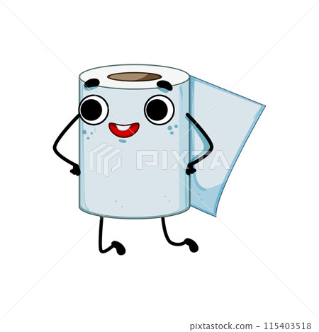 emoji toilet paper character cartoon vector illustration emoji toilet paper character cartoon vector illustration 115403518