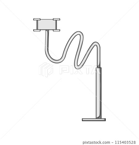 computer table phone holder cartoon vector illustration 115403528