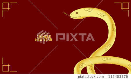 Year of Snake. Happy Chinese New Years Eve 2025. Lunar calendar. Banner template postcard poster web design. Vector illustration Year of Snake. Happy Chinese New Years Eve 2025. Lunar calendar. Banner template postcard poster web design. Vector illustration 115403576